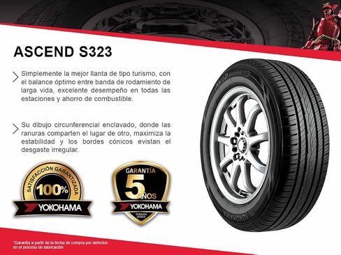 Yokohama AVID Ascend Radial Tire - 215/55R17 93V SL in Kuwait
