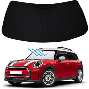 Bestview Windshield Sun Shade Compatible with Mini Cooper 2015-2023, Foldable Reflective Sun Visor Protector, 3 Layers 210T Material
