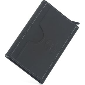 Minimalist Slim Wallet for Men, RFID Card Holder Minimalist Wallet, RFID Blocking Wallet Leather, Business Card Holder Wallet for Men, Leather Credit Card Holder Wallet (V Shape, Chestnut)