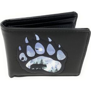 محفظة Shag Wear Bear Paw Animal للرجال والأولاد المراهقين من الجلد الصناعي النباتي مقاس 10.16 سم باللون الأسود in Kuwait