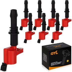 QYL Set of 8 Ignition Coils Compatible with Ford Expedition Explorer F150 F250 F350 Super Duty Lincoln Navigator Mark LT Mercury Replacement for DG511 C1541 FD508