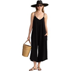Gottex Beach Life Resort Natural Wide Leg Jumpsuit, Swimsuit Coverup for Women, Stylish Elegant & Versatile Summer Essential