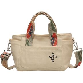 Women's Canvas Bag Women's Leisure Commuter Canvas Tote Bag Women's Leisure Handheld One Shoulder Crossbody Bag