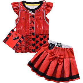 Coordinatedoutfit Short Sleeve Princess Set outfits T-shirt and Shorts Skirts Dress