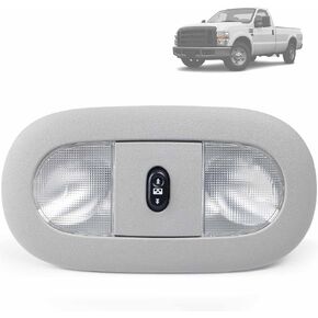وحدة تحكم علوية أمامية LED مع ضوء خريطة قبة ومفتاح فتحة سقف مناسب لسيارة Ford F250 F350 F450 F550 Super Duty 2008-2010 Cab الداخلية للسقف العلوي مصباح قراءة السقف OE# 8C3Z-25519A70-AA، بيج