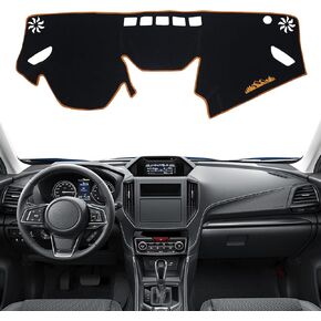 SENSHINE Dashboard Cover Mat for Subaru Forester Accessories 2019-2022 2023 2024 Dash Mat Pad UV Rays Reflection Carpet Protector Sunshield Cover Custom Fit Foldable, Orange Trim