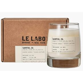 LE LABO Santal 26 Scented Candle 245 Grams 8.6 Ounce Glass jar Boxed Made in USA, Cream in Saudi Arabia