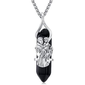 Saint Necklace 925 Sterling Silver Patron Saint Pendant Necklaces Archangel Amulet Medal Necklace Protection Jewelry for Men Women with 22+2 inches Chain