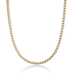 Metro Jewelry Made in Italy Franco Chain Necklace for Men and Women - Yellow Gold Plated 925 Sterling Silver Necklace - 22 to 26 Inches Long Necklace - 4,15 MM Wide Chain with Lobster Claw Clasp