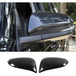 Car Accessories Fit for Toyota 4Runner 2014-2022 2023 2024 Side Door Mirror Cover Cap Decor Trim (Carbon Fiber Style) ABS 2 PCS
