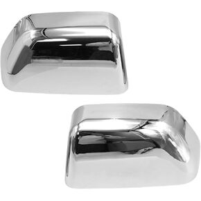 Exterior Plastic Rearview Chrome Top Half Mirror Covers Replacement for Ford 250 350 450 550 Super Duty 2017 2018 2019 2020 2021 2022 2023 Replace# HC3Z17D742CA HC3Z17D743CA