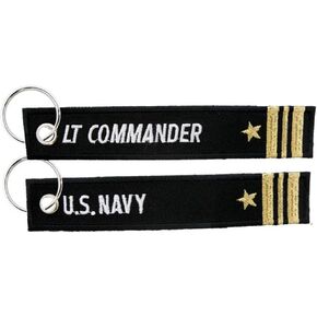 U.S. Navy / Lieutenant Commander - USN Embroidered Key Chain Fob