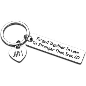 Iron 6th Anniversary for Him Her, Keychains for Women Men, Wedding Gifts for Husband Wife, Iron Gifts for 6th Anniversary, Valentines Day Sweetest Gifts, Anniversary for Couple, Christmas Gifts