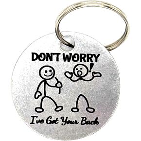 I’ve Got Your Back Stick Figures Funny Best Friend Birthday Keychain Gift for Her Him BFF Brother Sister Coworker Christmas Valentine Graduation Gift for Daughter Son Friendship Stocking Stuffers Gift