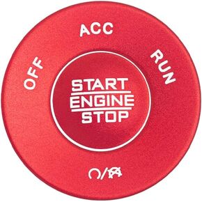 LECART for Jeep Wrangler Accessories Red Start Engine Stop Button Cover Stickers for Jeep Wrangler JL JLU Gladiator JT 2020 2021 2022
