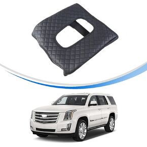 Center Console Armrest Cover for Cadillac Escalade 2015 2016 2017 2018 2019 2020 Accessories, Leather Armrest Lid Cushion Pad, Armrest Seat Box Cover Mat (Style A)