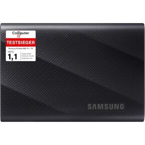Samsung T9 Portable SSD 1TB, Up to 2,000MB/s, USB 3.2 Gen 2x2 External Solid State Drive, Up to 3 m Drop Resistant, for Creative Professionals, Youtubers, Content Creators, Mac Compatible, MU-PG1T0B