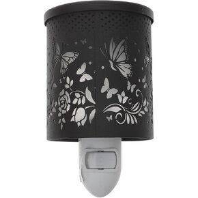 PRETYZOOM Plug in Wax Warmer, Metal Butterfly Wax Warmer with Removable Dish, Fragrance Warmer Electric Wax Burner Night Light for Home