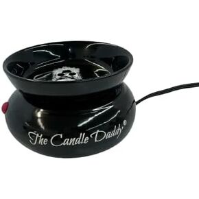The Candle Daddy Official Wax Melt and Candle Warmer - Black Ceramic w/No Bulb Needed