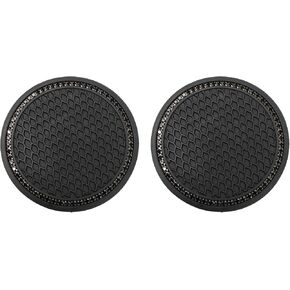 Car Cup Holder Coasters,Cup Holder Insert,Black Rhinestone car Accessories,Black with Black Diamond,2.75 inch 2Pcs
