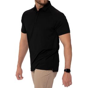 Men's Performance Golf Polo Moisture-Wicking Lightweight 4-Way Stretch Raglan Sleeves