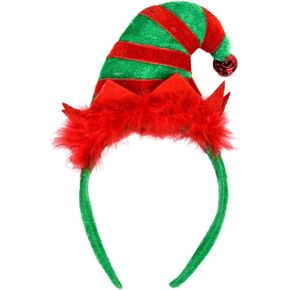 Beaupretty Christmas Hat Headband 3D Hat with Bells Holiday Party Headwear Accessory for Costume Party Decoration