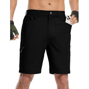 TBMPOY Men's Golf Shorts 9" Lightweight Quick Dry Hiking Cargo Shorts Casual Travel Outdoor with 4 Pockets