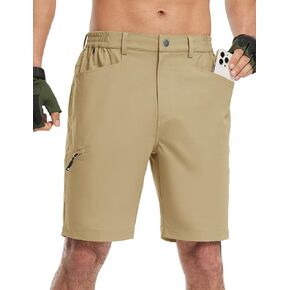 TBMPOY Men's Golf Shorts 9" Lightweight Quick Dry Hiking Cargo Shorts Casual Travel Outdoor with 4 Pockets