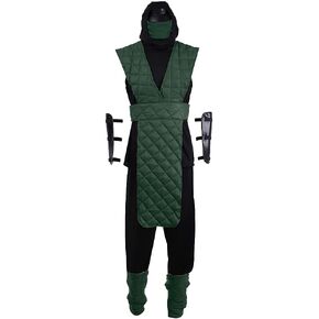 CosplayDiy Men's Suit for Reptile Cosplay Costume Ninja Green Fighting Costumes with Mask Adult