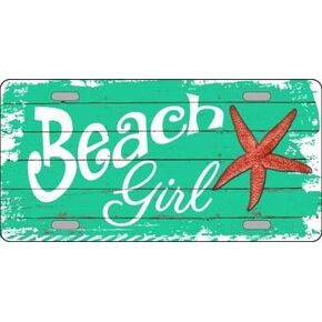 لوحة ترخيص معدنية جديدة من Smart Blonde Beach Girl LP-8394 in Kuwait