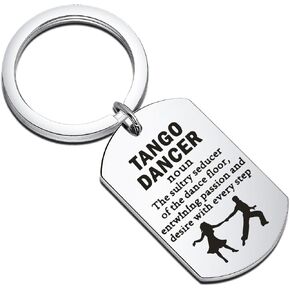 FAADBUK Tango Dancer Keychain Tango Lover Gift Ballroom Dancer Gift Dancer Appreciation Gift