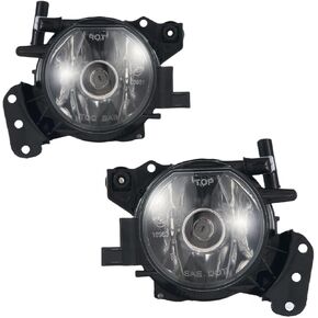 Fog Lights Compatible with BMW 5 Series (E60 E61, 525i 525xi 528i 528xi 530i 530xi 535i 535xi 545i 550i), All For M Pack/Tech Sport Package Bumper Only, 2004-2010, Fog Lamps (Yellow Lens)