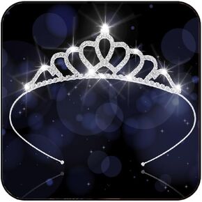 Brishow Silver Tiaras Mini Princess Tiara Crown حجر الراين كريستال عقال للنساء