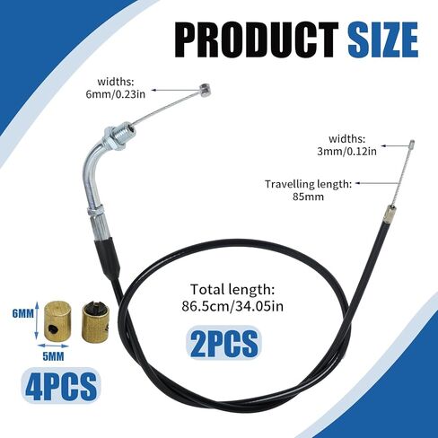 2 حزمة كابل خنق لمحرك 49cc 50cc 70cc 90cc 110cc 125cc 140cc 150cc 200cc، مناسب عالمي لدراجة الجيب الترابية ATV Quad Scooter Go Kart Moped in Kuwait