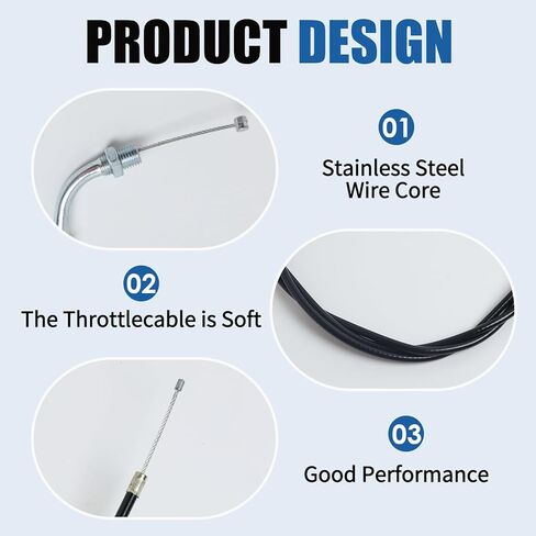 2 حزمة كابل خنق لمحرك 49cc 50cc 70cc 90cc 110cc 125cc 140cc 150cc 200cc، مناسب عالمي لدراجة الجيب الترابية ATV Quad Scooter Go Kart Moped in Kuwait