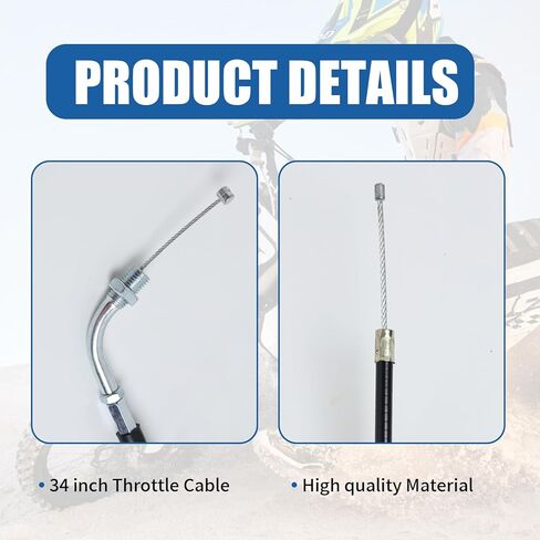 2 حزمة كابل خنق لمحرك 49cc 50cc 70cc 90cc 110cc 125cc 140cc 150cc 200cc، مناسب عالمي لدراجة الجيب الترابية ATV Quad Scooter Go Kart Moped in Kuwait