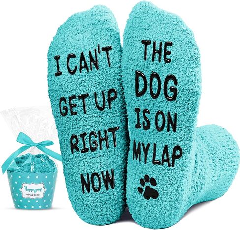 HAPPYPOP Funny Gifts for Mom Women Her Wife Girlfriend, Dog Mom Gifts for Women Cat Mom Gifts Birthday Gifts, Fuzzy Women Dog Cat Socks in Saudi Arabia