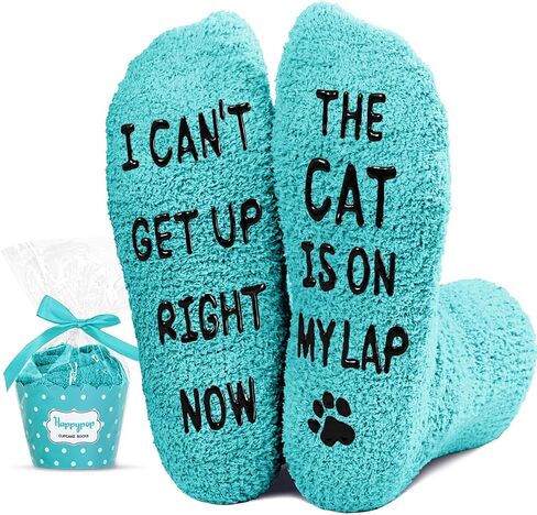 HAPPYPOP Funny Gifts for Mom Women Her Wife Girlfriend, Dog Mom Gifts for Women Cat Mom Gifts Birthday Gifts, Fuzzy Women Dog Cat Socks in Saudi Arabia