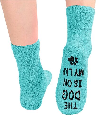 HAPPYPOP Funny Gifts for Mom Women Her Wife Girlfriend, Dog Mom Gifts for Women Cat Mom Gifts Birthday Gifts, Fuzzy Women Dog Cat Socks in Saudi Arabia