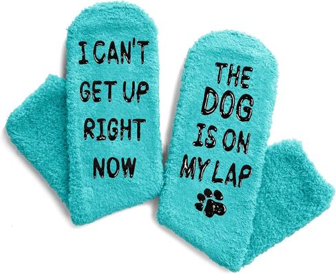 HAPPYPOP Funny Gifts for Mom Women Her Wife Girlfriend, Dog Mom Gifts for Women Cat Mom Gifts Birthday Gifts, Fuzzy Women Dog Cat Socks in Saudi Arabia