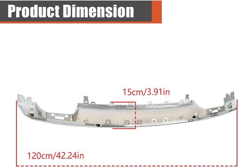 Chrome Front Bumper Skid Plate Lower Valance Molding Trim Replacement for F150 2021-2023 ML34-17F771-ACW in Saudi Arabia