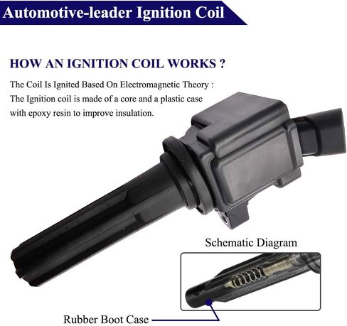 6Pcs UF497 C1558 Ignition Coils for Chevrolet H-ummer Colorado Canyon H3 H3T L5 3.7L 2007 2008 2009 2010 2011 2012 12496547 12612369 UF-497 5C1615 in Saudi Arabia