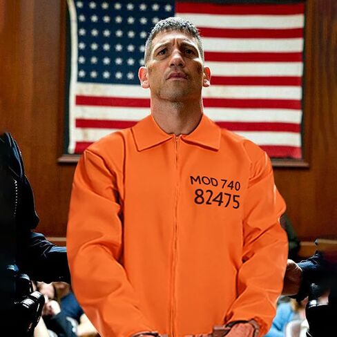 L'VOW Orange Prison Costume Adult Prisoner Jumpsuit Jail Inmate Uniform Women Men in Saudi Arabia