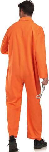 L'VOW Orange Prison Costume Adult Prisoner Jumpsuit Jail Inmate Uniform Women Men in Saudi Arabia