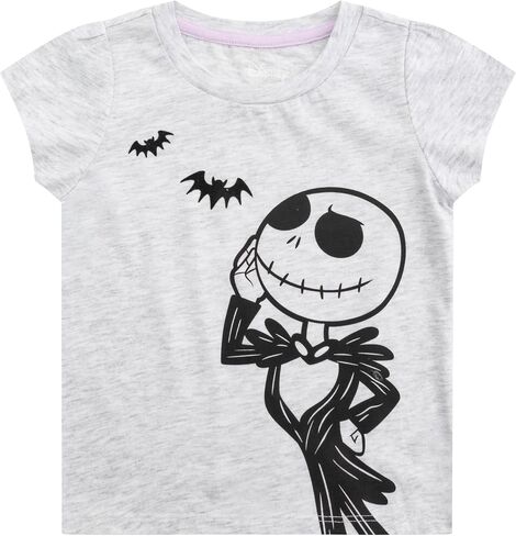 Disney Nightmare Before Christmas Jack Skellington Girls Short Sleeve T-Shirt and Skirt Set for Toddler and Big Kids in Saudi Arabia