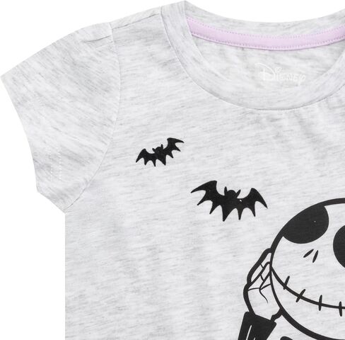 Disney Nightmare Before Christmas Jack Skellington Girls Short Sleeve T-Shirt and Skirt Set for Toddler and Big Kids in Saudi Arabia