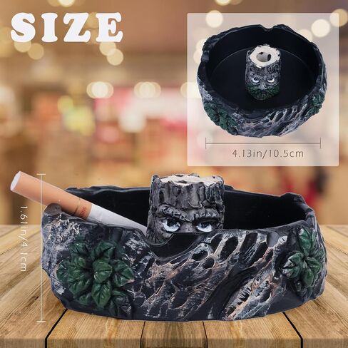 Kraledge Cute Ashtray Cool Ashtrays for Cigarettes, Fantastical Mushroom Ashtray Resin Ashtray Decor for Home Office, Ornament Gifts in Saudi Arabia