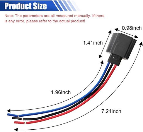 2PCS 9008 H13 Car Headlight Connector, Female Socket Adapter with Extension Wire, Plug Wiring Harness for H13LL Headlights/Fog Lights Lamps Bulbs Conversion(Female Socket) in Kuwait