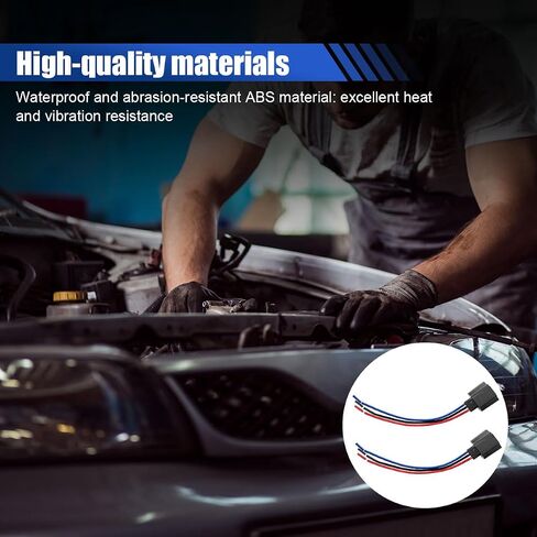 2PCS 9008 H13 Car Headlight Connector, Female Socket Adapter with Extension Wire, Plug Wiring Harness for H13LL Headlights/Fog Lights Lamps Bulbs Conversion(Female Socket) in Kuwait