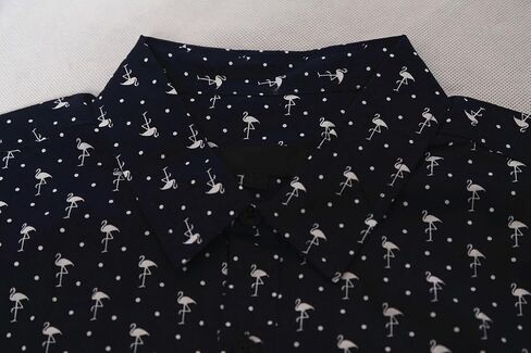 Men's Casual Short Sleeve Printing Pattern Button Down Shirt in Saudi Arabia
